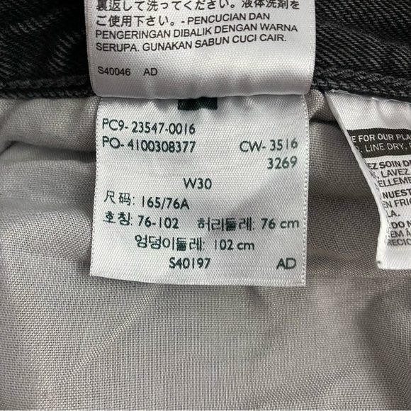 Levi’s Cut Off Denim Shorts Black size 30 - Picture 5 of 7